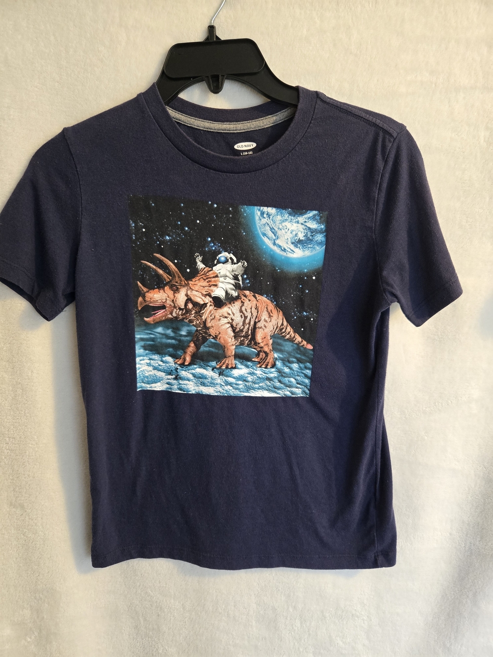 Old Navy Navy Tee with Dinosaur Astronaut Graphic